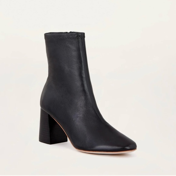 Loeffler Randall Elise Slim Ankle Bootie Black Stretch Nappa - Picture 2 of 6